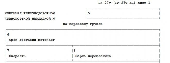 Транспортная железнодорожная накладная образец заполнения